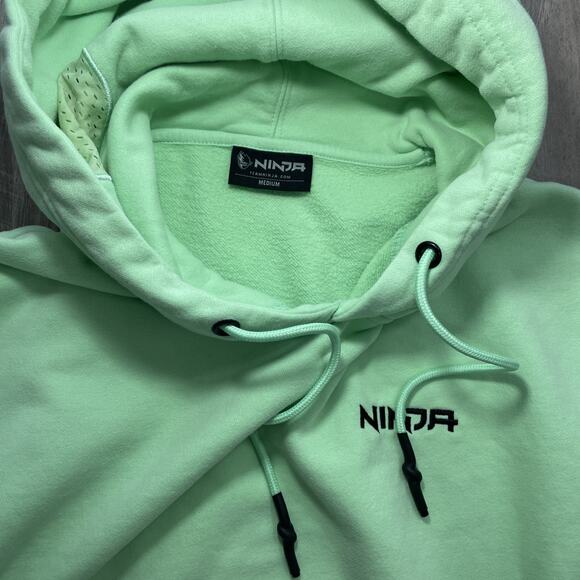 Team Ninja Hoodie Mint Green Headphones Gamer Hoodie Soldout Mens Medium - Picture 3 of 16